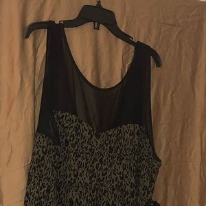 Black leopard dress